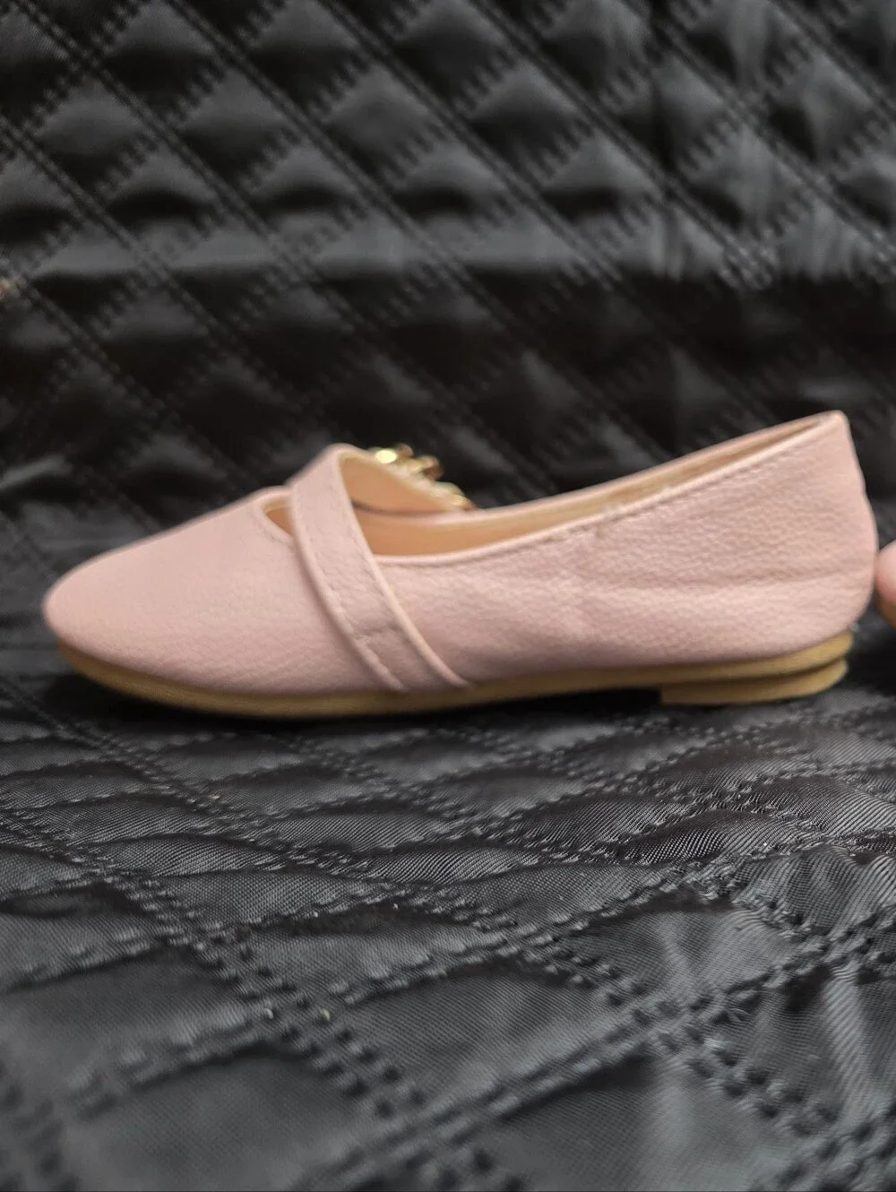 Link Comfort Toddler Girls Pink Mary Jane Rhinestone Dress Shoes Size 6